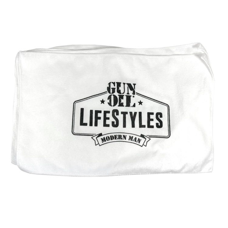 gun oil lifestyles towel white