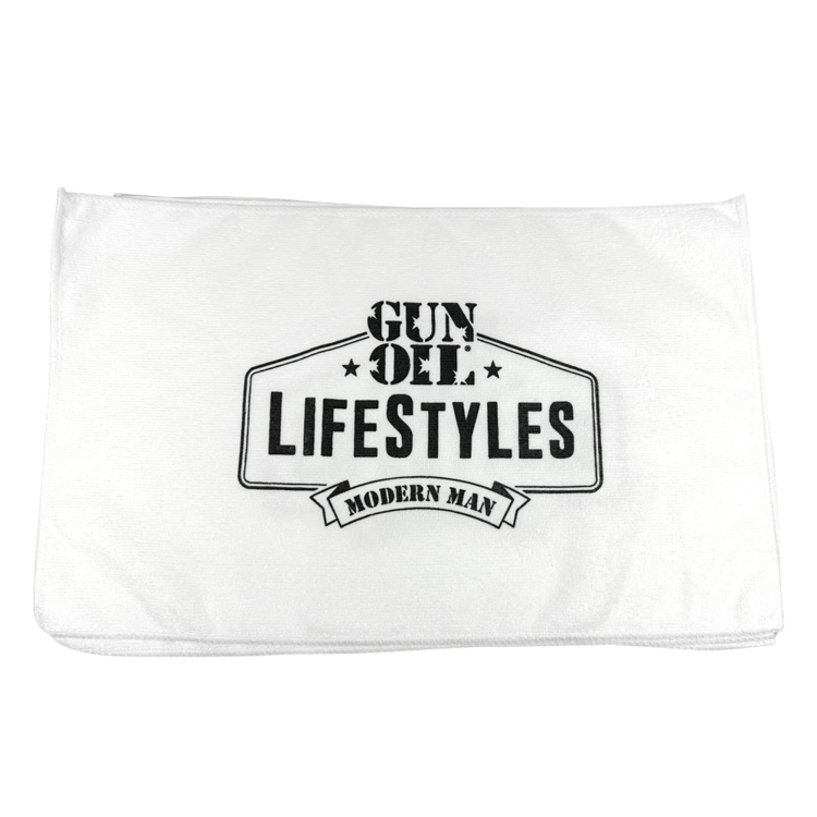 gun oil lifestyles towel white