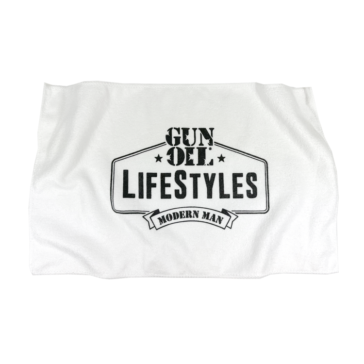 gun oil lifestyles towel white