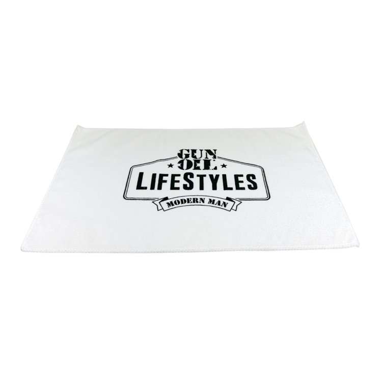 gun oil lifestyles towel white