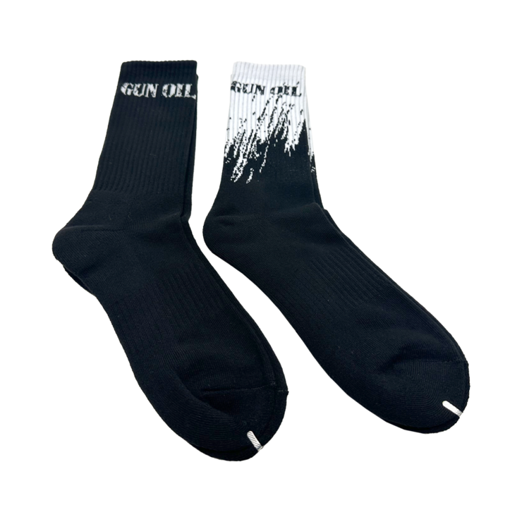 gun oil crew socks solid black